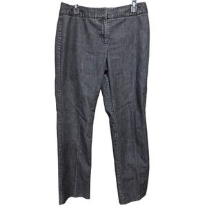 Kenneth Cole Dress Pants Women Size 8 Gray Mid Rise Cotton Blend Business Casual
